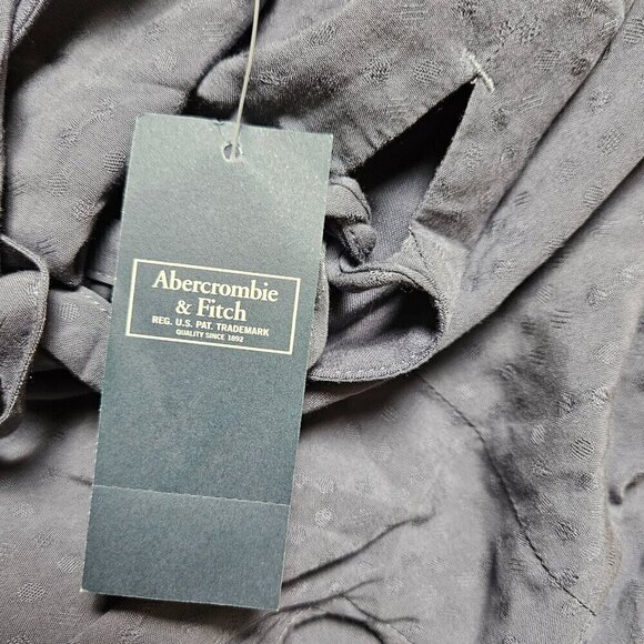 Abercrombie & Fitch Dress Prep School Flare Dress Ruffle Polka Dot Y2K SP NWT - Picture 4 of 12